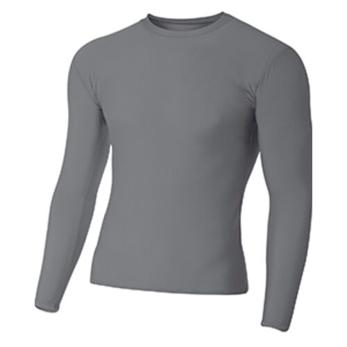Youth Long Sleeve Compression Crewneck T-Shirt Thumbnail