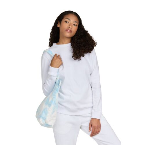 USA Made Cloud Tie-Dye Large Canvas Shopper Tote Bag Thumbnail