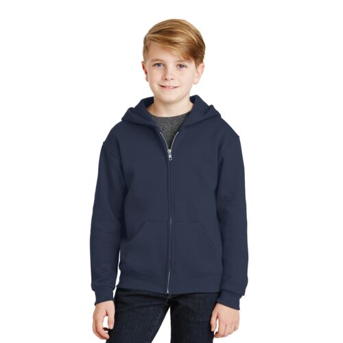 Youth NuBlend ® Full Zip Hooded Sweatshirt Thumbnail