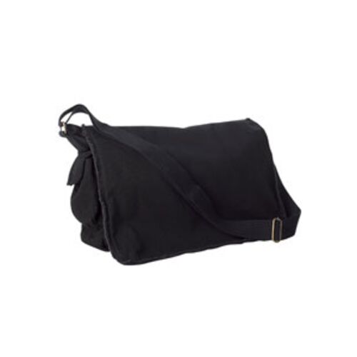 Pigment-Dyed Raw-Edge Messenger Bag Thumbnail