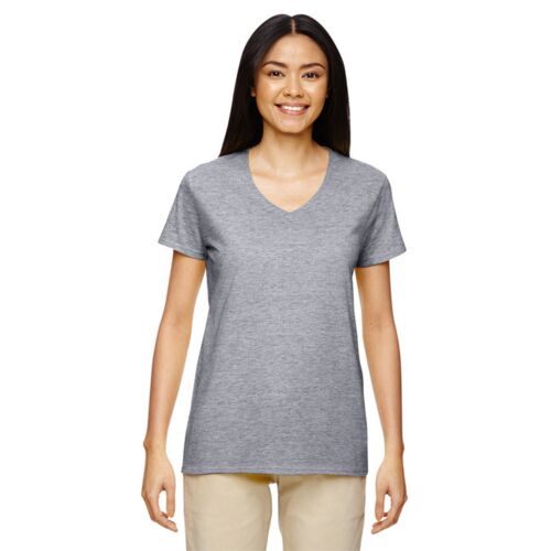 Ladies' Heavy Cotton™ V-Neck T-Shirt Thumbnail