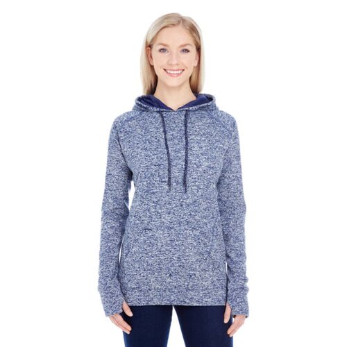 Ladies' Cosmic Contrast Fleece Hooded Sweatshirt Thumbnail