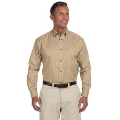 Men's Tall Easy Blend™ Long-Sleeve Twill Shirt with Stain-Release Thumbnail