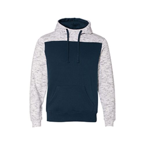 Adult Melange Color Blocked Hooded Sweatshirt Thumbnail