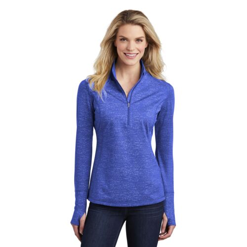 Women's Sport Wick ® Stretch Reflective Heather 1/2 Zip Pullover Thumbnail