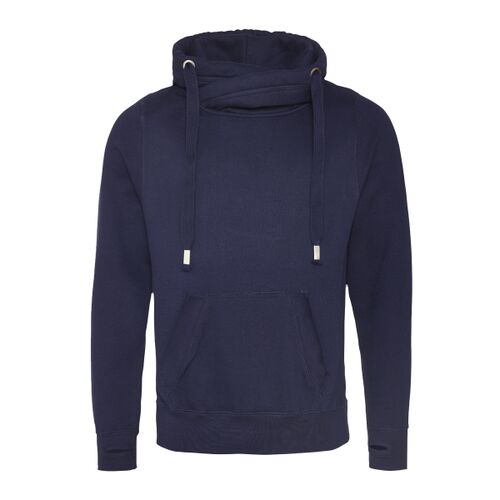Men's Heavyweight Cross Over Neck Hooded Sweatshirt Thumbnail
