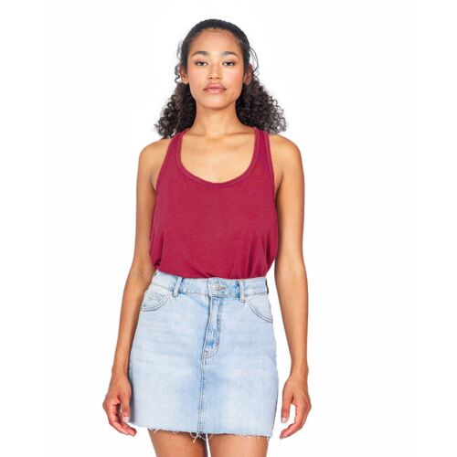 Ladies' USA Made Sheer Cropped Racerback Tank Top Thumbnail