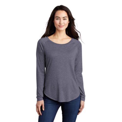 Women's PosiCharge ® Long Sleeve Tri Blend Wicking Scoop Neck Raglan Tee Thumbnail