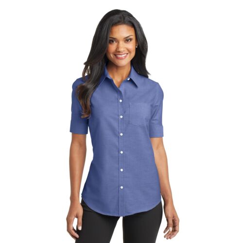 Ladies Short Sleeve SuperPro Oxford Shirt Thumbnail