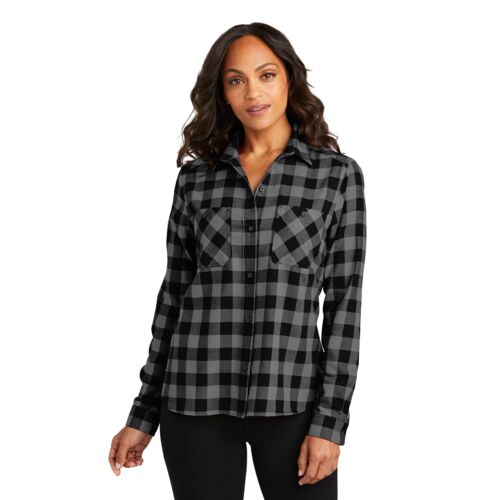 Ladies Plaid Flannel Shirt Thumbnail